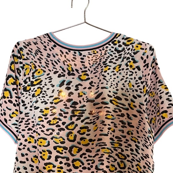 NWT A.Z.I. New York Pastel Relaxed fit Leopard Print Blouse Size M - Picture 7 of 14